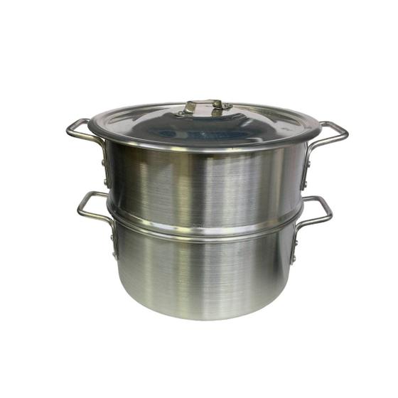 Caçarola a Vapor De Alumínio N 45 Completa Linha Nacional Menor preço em Caçarola a Vapor De Alumínio N 45 Completa Linha Nacional
