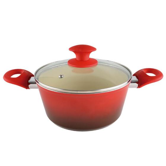 Imagem de Caçarola com Revestimento Cerâmico 20cm 4,5mm Vermelha Class Home