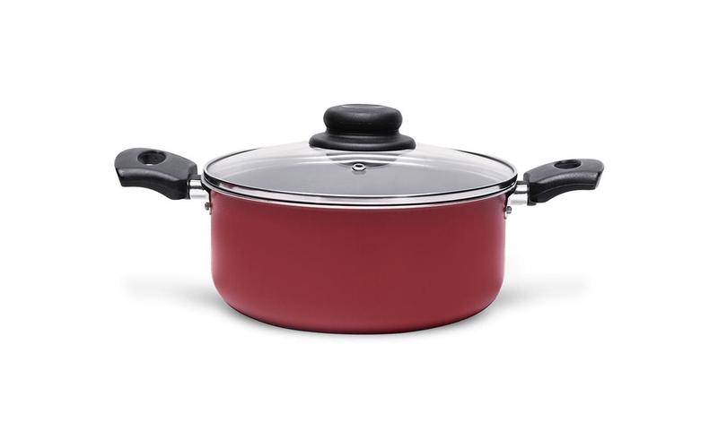 Imagem de Caçarola Com Tampa Brinox Ruby Antiaderente 1,9 Litros Ø 18 cm Vermelho