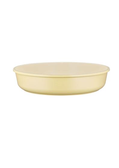 Imagem de Cacarola de aluminio, com cabo, revestido de ceramica 24cm rasa  amarelo