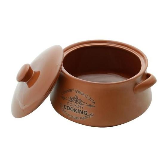 Caçarola Em Cerâmica Com Tampa Lyor Country Cooking 28cm Marrom Menor preço em Caçarola Em Cerâmica Com Tampa Lyor Country Cooking 28cm Marrom