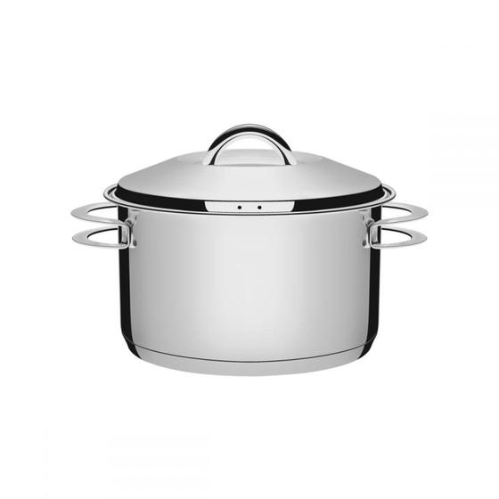 Imagem de Caçarola Funda em Aço Inox com Tampa e Alças 24 cm 62504240 - Tramontina