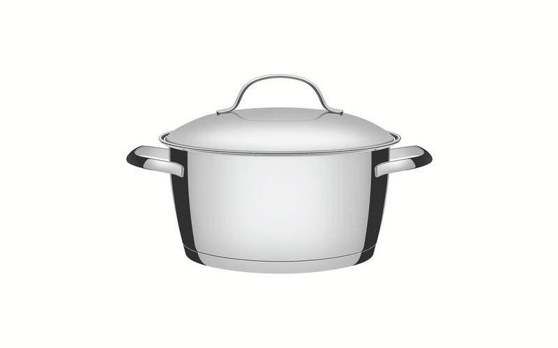 Imagem de Caçarola funda tramontina allegra em aço inox com fundo triplo 18 cm 2.2 l