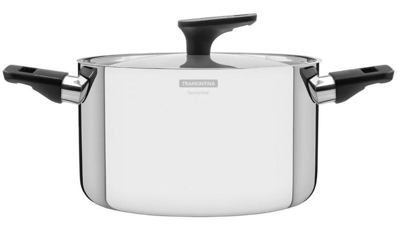 Imagem de Caçarola Funda Tramontina Grano Baquelite Aço Inox 24Cm 5,8L