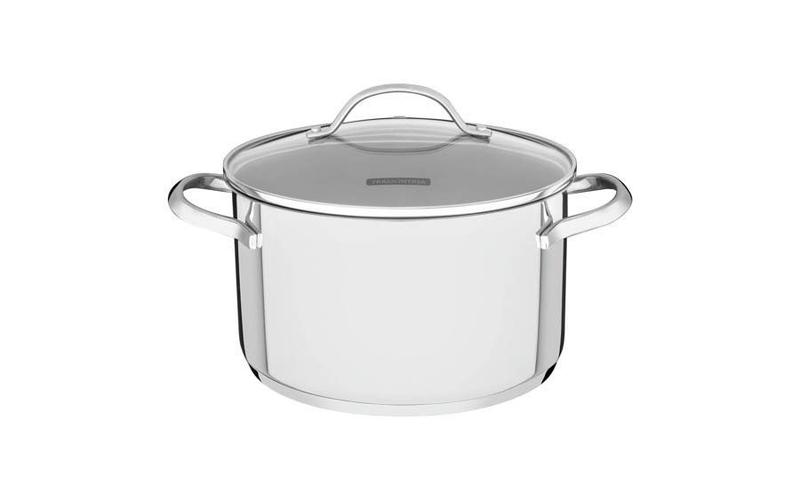 Imagem de Caçarola Funda Tramontina Una em Aço Inox com Fundo Triplo e Tampa de Vidro 16 cm 1,8 L