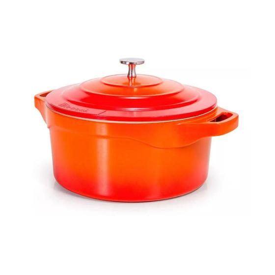 Imagem de CACAROLA LE COOK ORANGE 24CM 4,5L com PEGADORES DE SILICONE