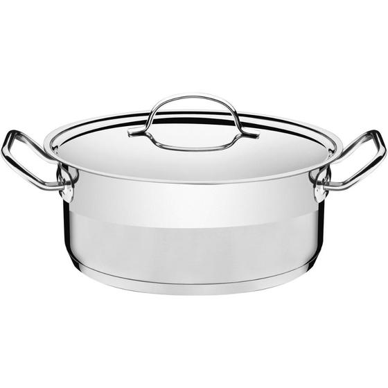 Imagem de Caçarola Rasa Tramontina Indução 24cm Professional Inox 4,7L