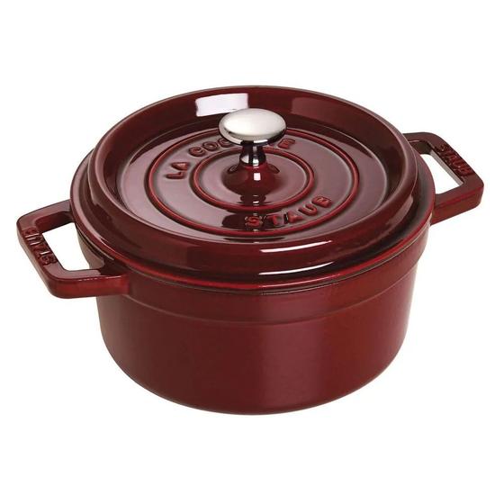 Imagem de Caçarola staub redonda la cocotte em ferro fundido vermelho 22cm 405093550