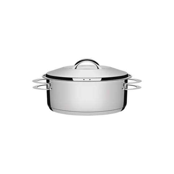 Caçarola Tramontina Solar Rasa em Aço Inox Fundo Triplo com Tampa e Alças 20 cm 2,9 L Menor preço em Caçarola Tramontina Solar Rasa em Aço Inox Fundo Triplo com Tampa e Alças 20 cm 2,9 L