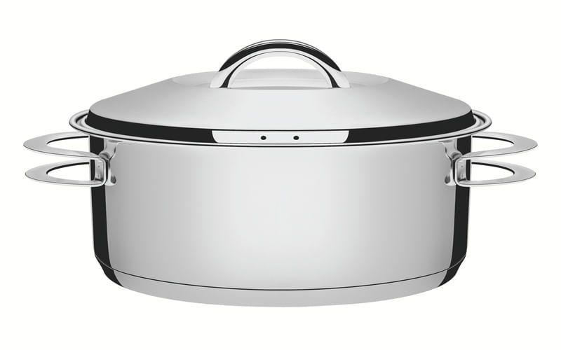 Caçarola Tramontina Solar Rasa Inox Fundo Triplo com Tampa e Alças 28cm 7,1L Menor preço em Caçarola Tramontina Solar Rasa Inox Fundo Triplo com Tampa e Alças 28cm 7,1L