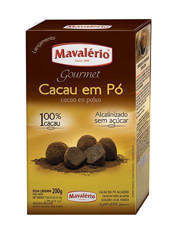 Imagem de Cacau em pó alcalinizado 100% cacau 200g mavalério