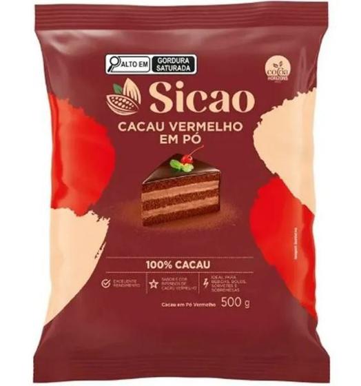 Imagem de Cacau em Pó vermelho 100% 500g - Sicao