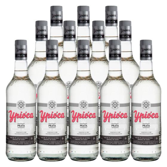 Imagem de Cachaça Aguardente Ypióca Prata 965ml 12 Unidades