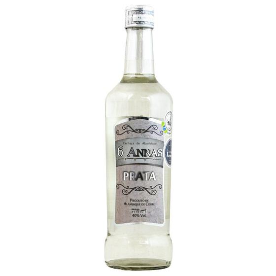 Imagem de Cachaça de alambique 6 annas prata 700ml