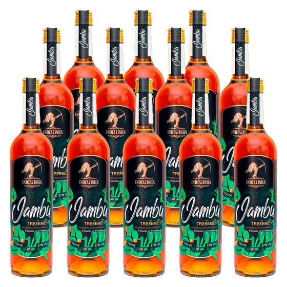 Imagem de Cachaça Mista de Jambu Indiazinha 750ml 12 Unidades