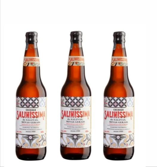 Imagem de Cachaça Saliníssima 600 ml Caixa c/3 Unidades