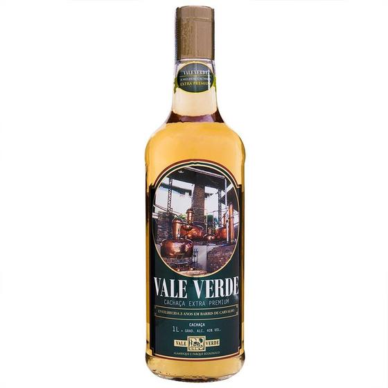 Imagem de Cachaça Vale Verde Extra Premium Ouro De 1000ml 