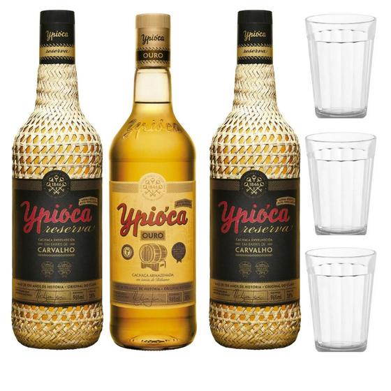 Imagem de Cachaça Ypióca Reserva 965ml 2 unidades + Ypióca Ouro 965ml