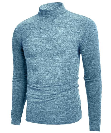 Imagem de Cacharrel Blusa Tricot Lã Masculina Canelada Gola Alta R:765