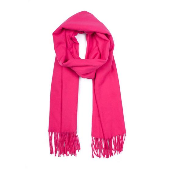 Imagem de Cachecol Feminino Pashmina Liso com Franjas Pink