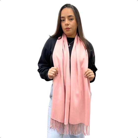 Imagem de Cachecol Lenço Inverno Echarpe Xale Feminino Pashmina Manta