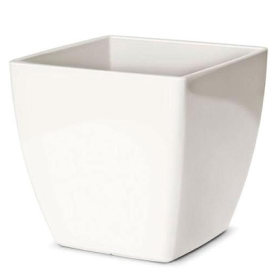 Imagem de Cachepô Quadrado Nutriplan Elegance Dourado 11X11 N1 Branco