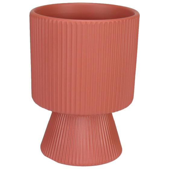 Imagem de CACHEPÔ VASO DECORATIVO PLANTA REDONDO HOME&CO CERÂMICA 16x12x12cm TERRACOTA