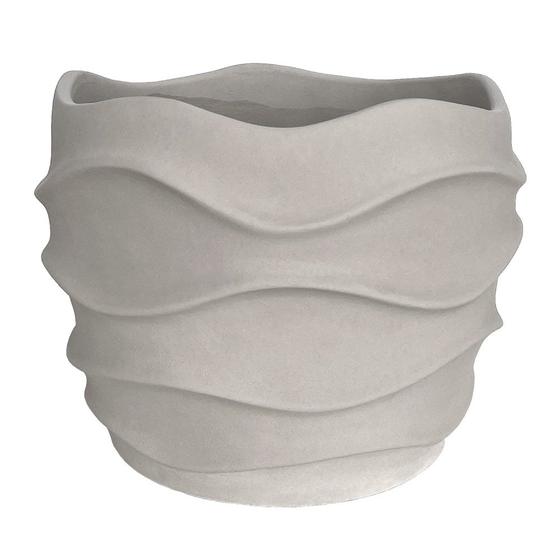 Imagem de Cachepot Cinza com Textura Ondulada 19x24cm