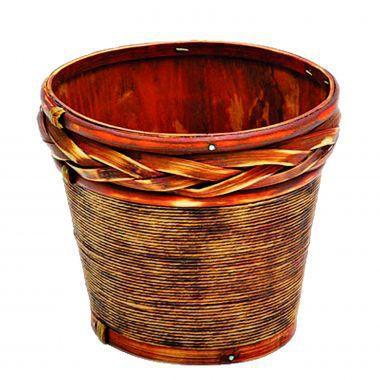 Imagem de Cachepot de madeira com bambu