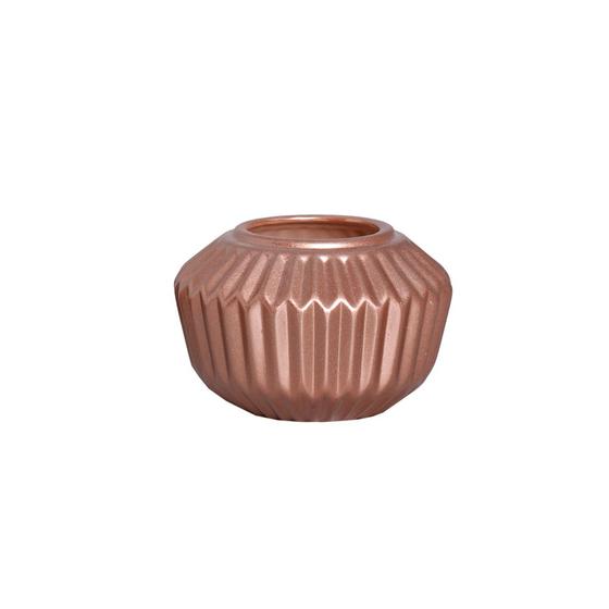 Imagem de Cachepot Decorativo em Cerâmica Home Modelo Frizo Rose Gold