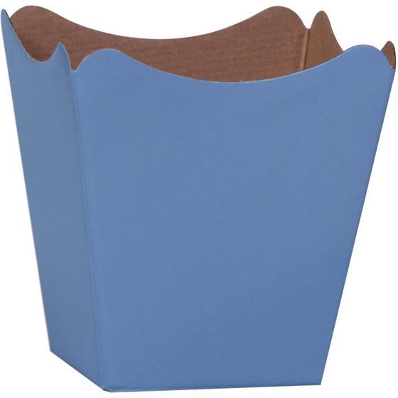 Imagem de Cachepot Paper Liso Azul 11X11X9CM - Pacote com 10 Unidades