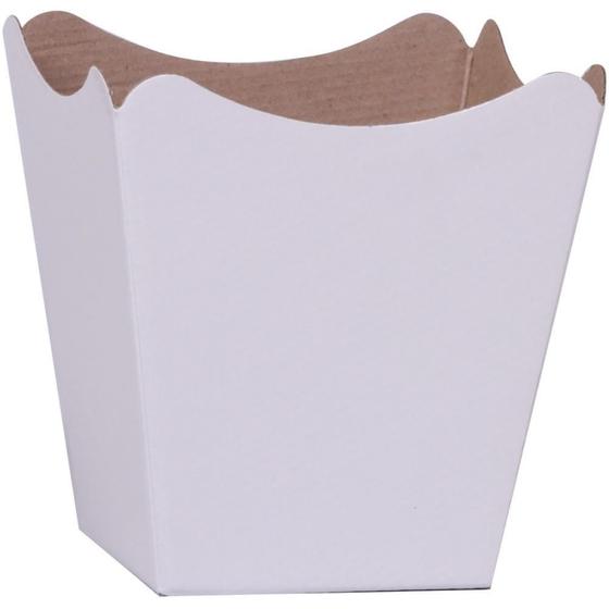 Imagem de Cachepot Paper Liso Pote 11 Branco 11X11X9CM - Pacote com 10 Unidades
