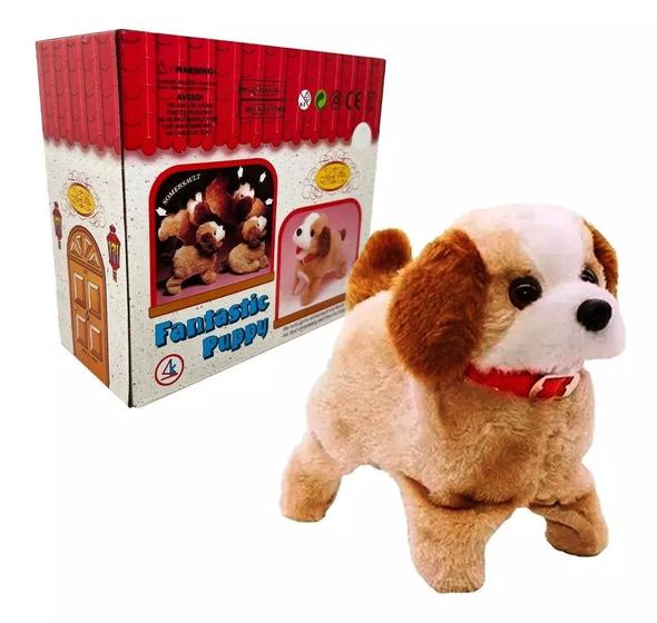 Imagem de Cachorrinho Pelúcia Cachorro que pula anda e late a Pilha - Fantastic Puppy - HM TOYS