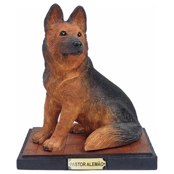 Imagem de Cachorro Cão Escultura Estatueta Enfeite Resina Várias Raças