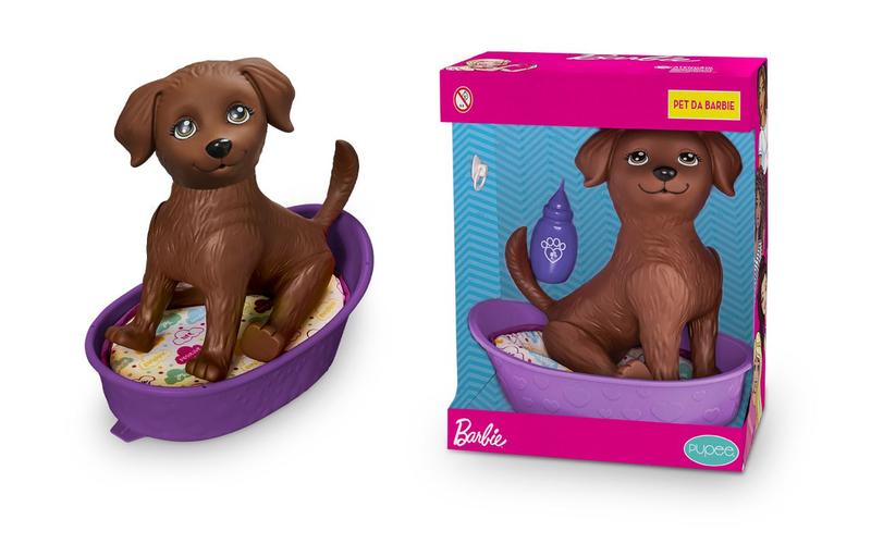 Imagem de Cachorro da Barbie Pet Care DJ faz xixi Brinquedo 1266 cachorrinho marrom Original Mattel
