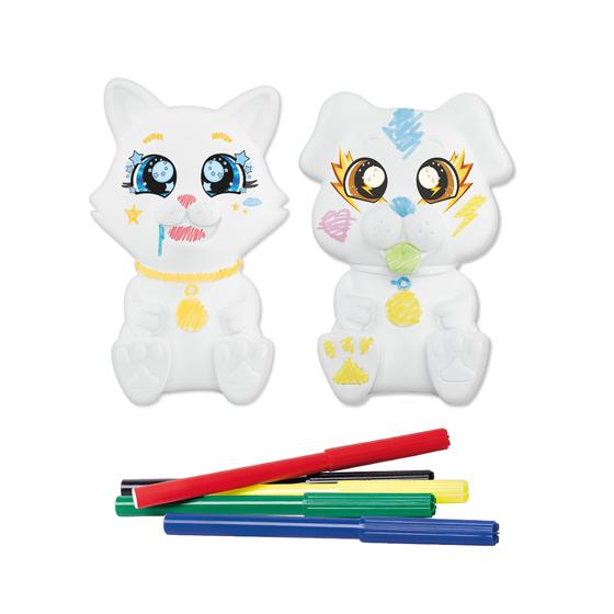 Imagem de Cachorro e Gato Para Colorir e Pintar Braqueossauro Samba Toys