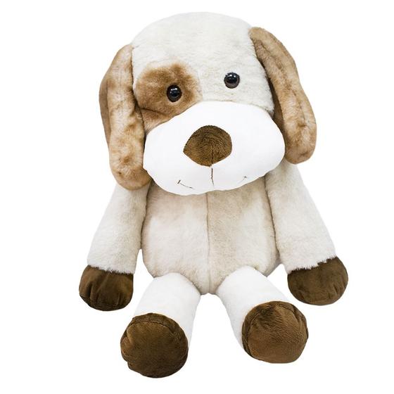Imagem de Cachorro Mancha Marrom Olho Sorrindo 27cm - Pelúcia