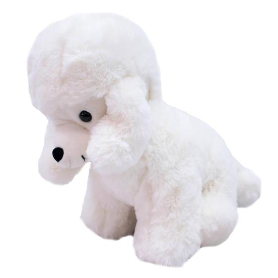 Imagem de Cachorro Poodle Branco 21Cm - Pelúcia