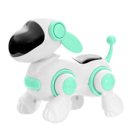 Imagem de Cachorro Robô Face Digital Brinquedo Infantil Anda Luz E Som