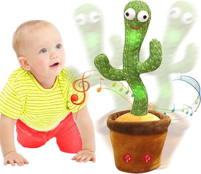 Imagem de Cacto Dançante e Falante Toca Música Repete a Fala e Dança Brinquedo Infantil
