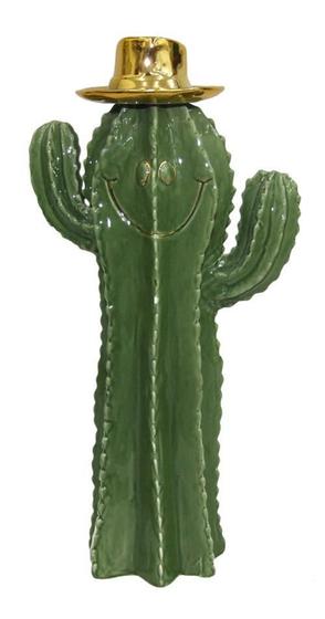 Imagem de Cactus Decorativo De Cerâmica Verde 22X12Cm