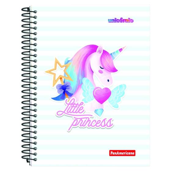 Imagem de Cad 1/4 espiral cd 96fls Panam. Unicornio c/5 ref 4436