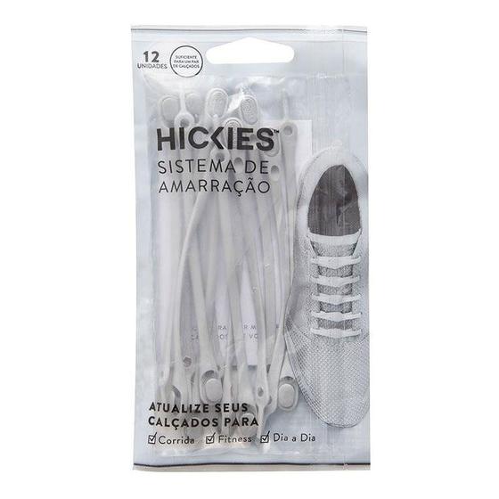 Imagem de Cadarço de Silicone Elástico Kit Com 12 peças Hickies Cinza Claro - NB201Y5 - BR Sports
