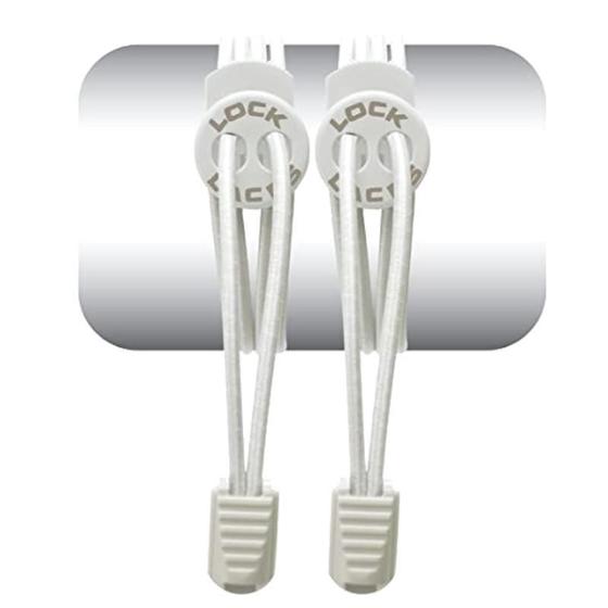 Imagem de Cadarço Elástico Lock Laces - Branco Liso