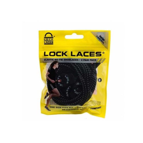 Imagem de Cadarço Elastico Pack com 2 unidades Lock Laces Preto