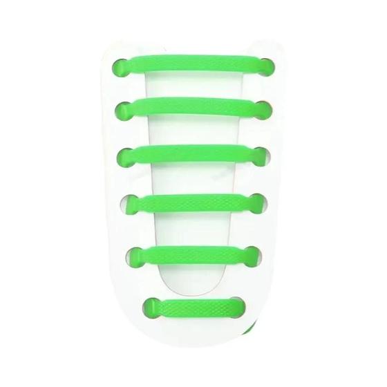 Imagem de Cadarços Elásticos de Silicone - 12 Peças - Sem Amarrar - Tamanho Único