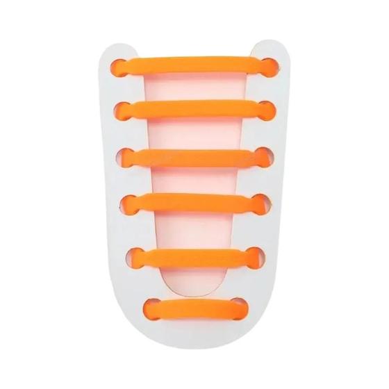 Imagem de Cadarços Elásticos de Silicone - 12 Peças - Sem Amarrar - Tamanho Único