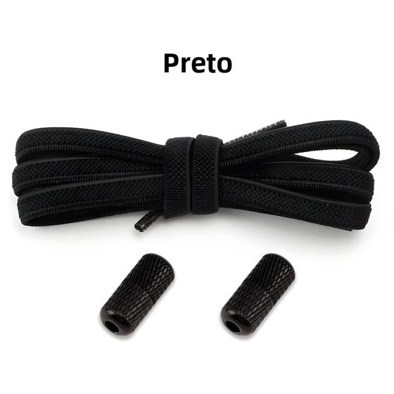 Imagem de Cadarços Elásticos Sem Amarrar para Tênis - Cadarços Esportivos Planos