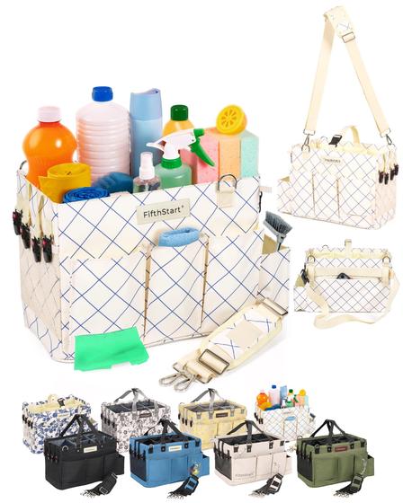 Imagem de Caddy de Limpeza FifthStart Multiuso com Alça e Bolsos - Azul