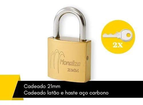 Imagem de Cadeado 21mm Com 2 Chaves Haste Curta - Excelente Qualidade